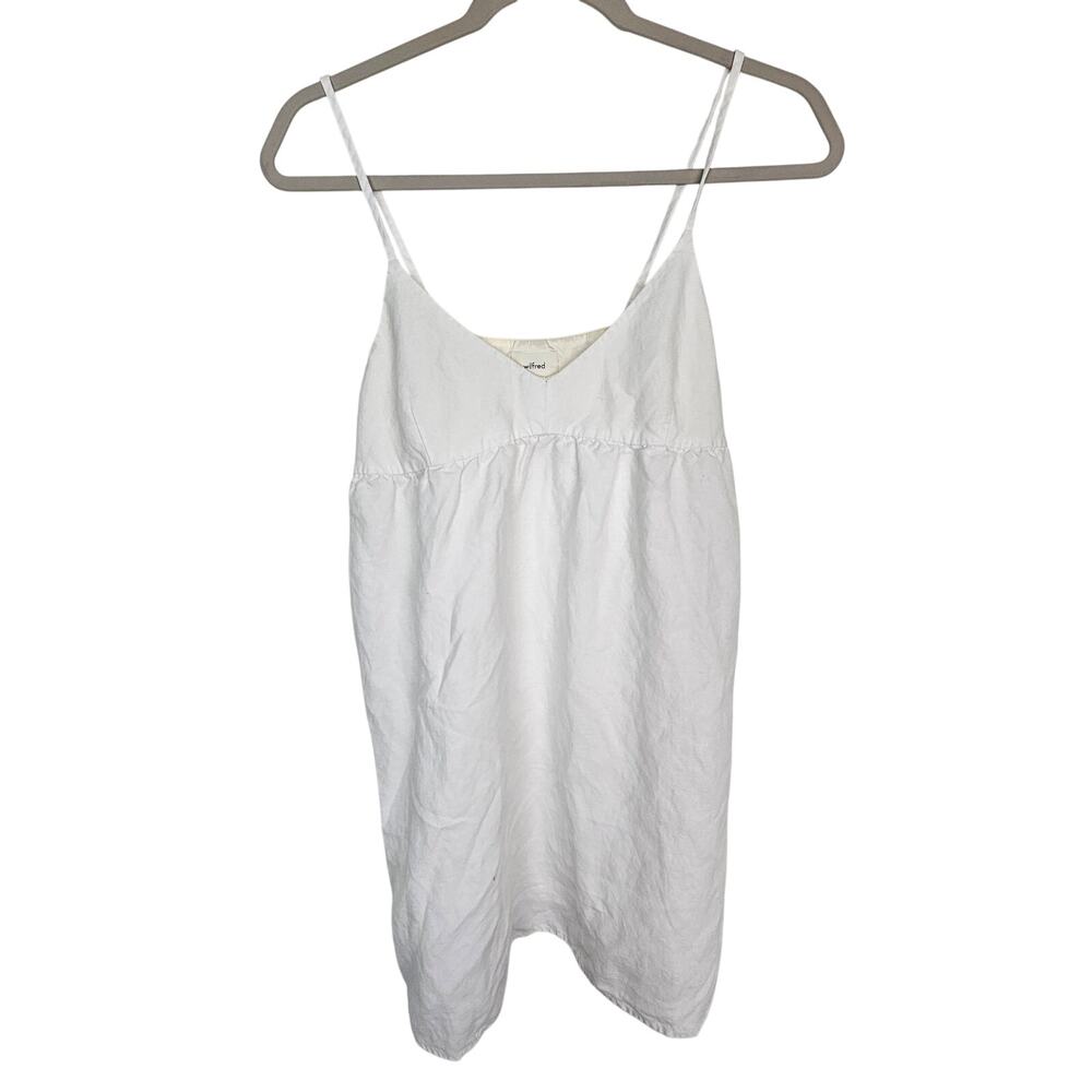 Wilfred Womens Mini Babydoll Dress Size 2XS Preppy Y2K Linen Blend Coastal Boho